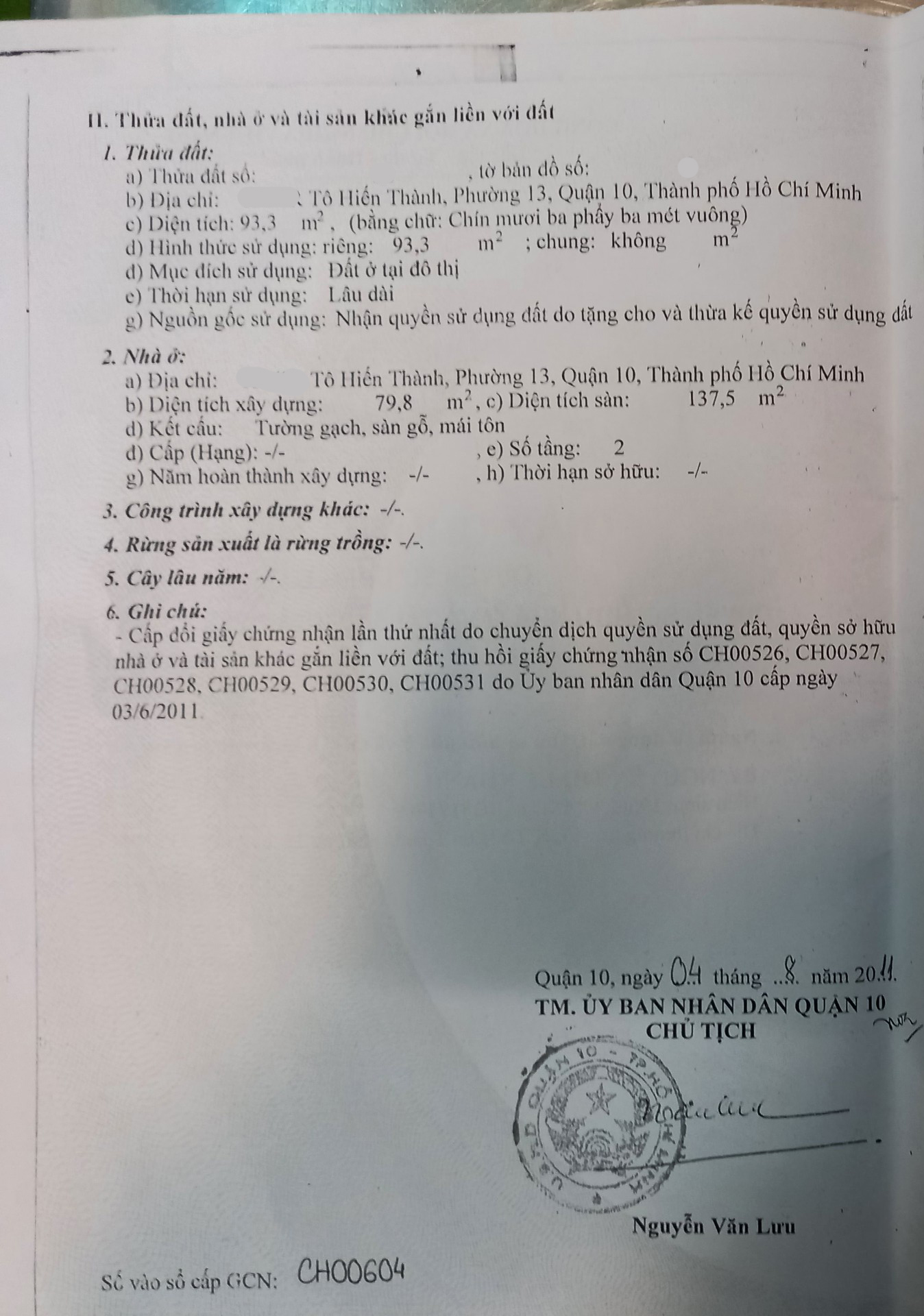 Bán nhà đường Tô Hiến Thành Quận 10