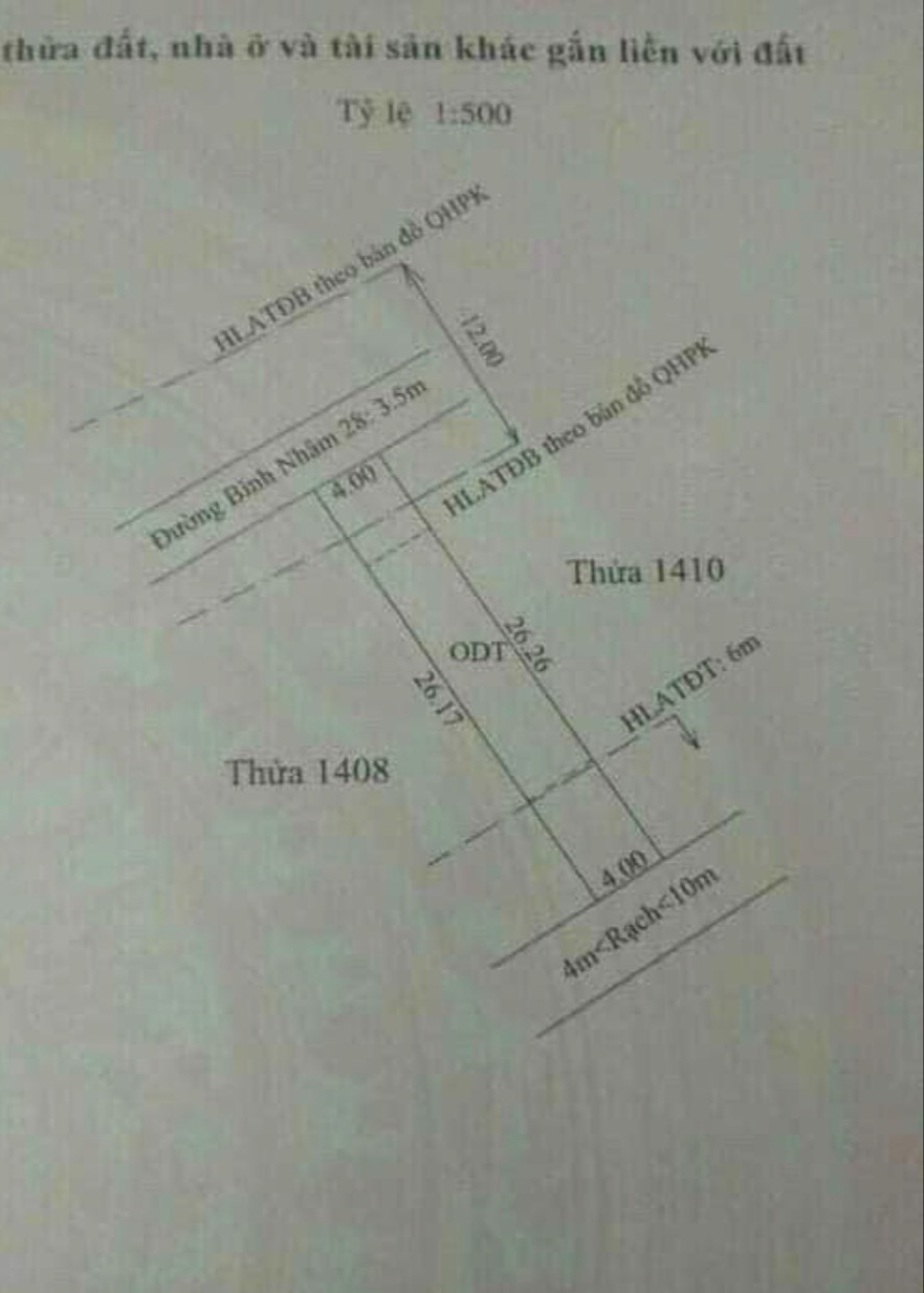Bán nhà đường Bình Nhâm 28 tỉnh Bình Dương