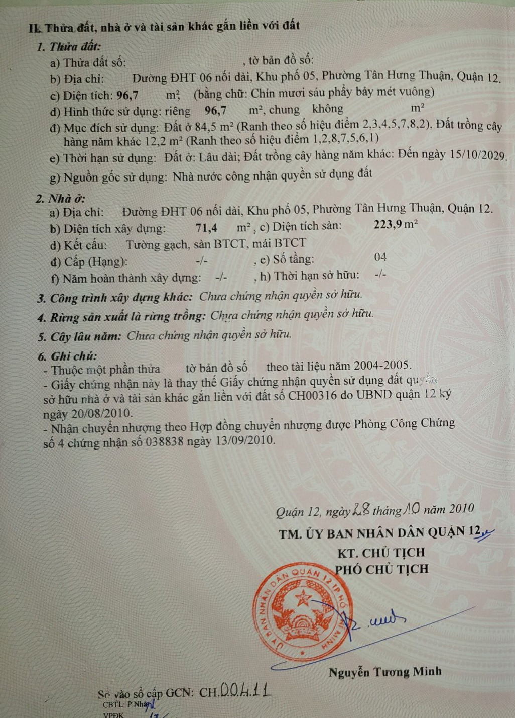 Bán nhà đường Đông Hưng Thuận 6 Quận 12
