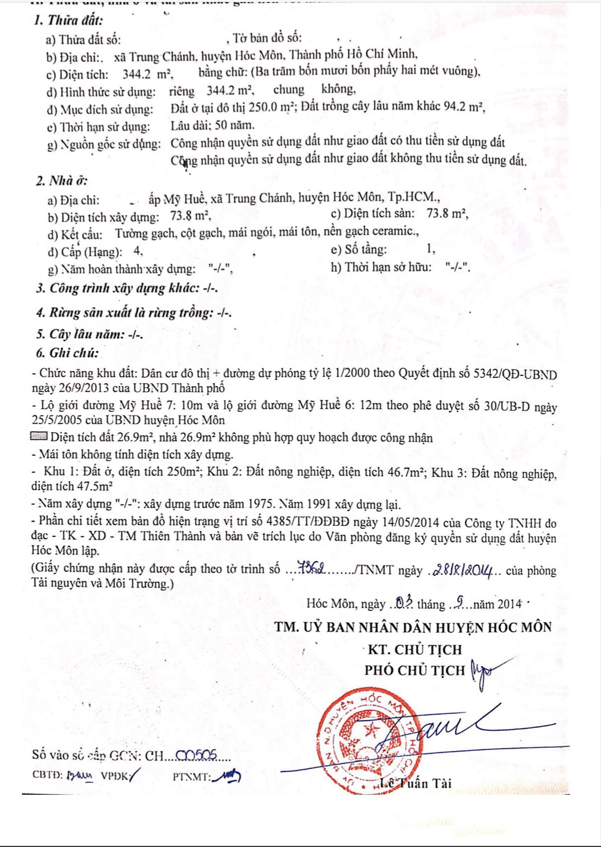 Bán nhà đường Mỹ Huề 6 Quận 12
