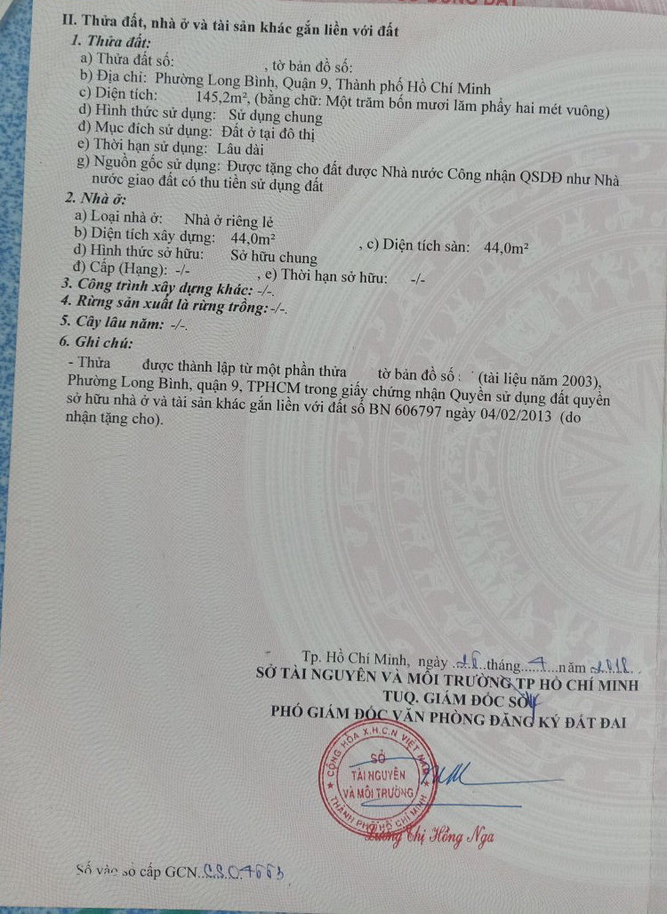 Bán nhà đường số 16 Thành phố Thủ Đức