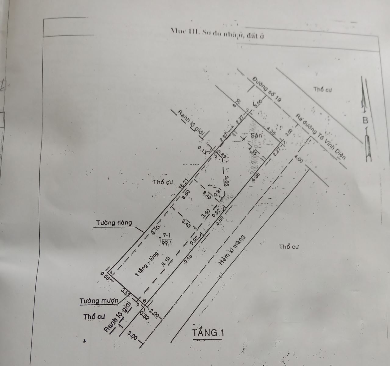 Bán nhà đường số 19 Thành phố Thủ Đức