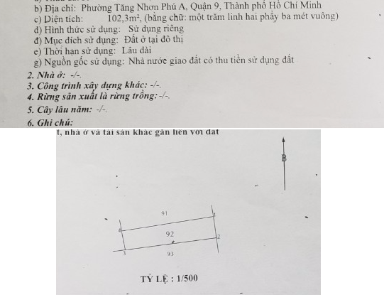 Bán nhà đường số 494 Thành phố Thủ Đức