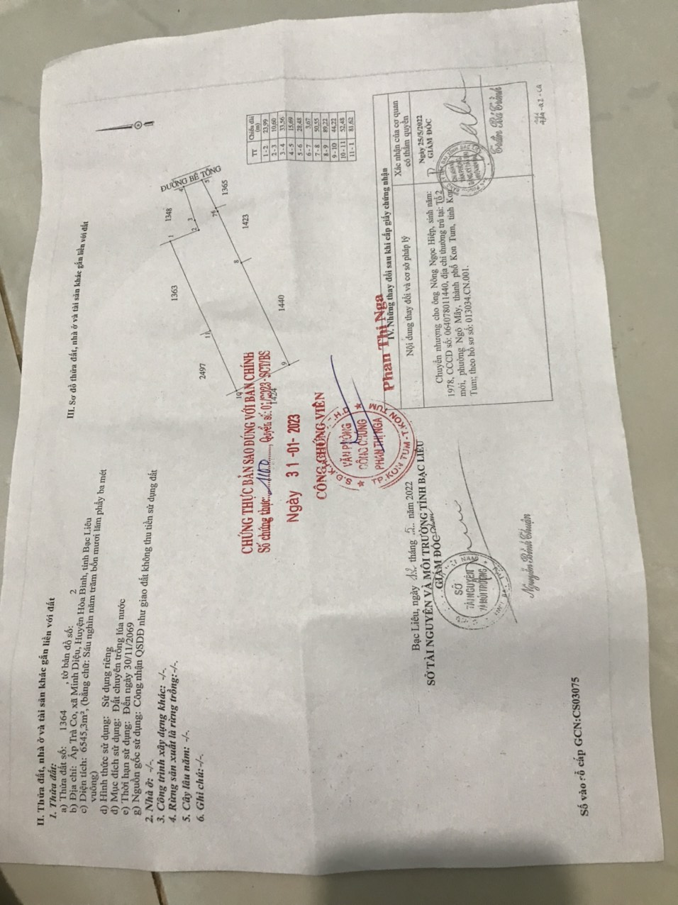 Bán nhà xã Minh Diệu tỉnh Bạc Liêu