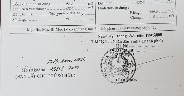 Bán nhà đường Xuân La quận Tây Hồ