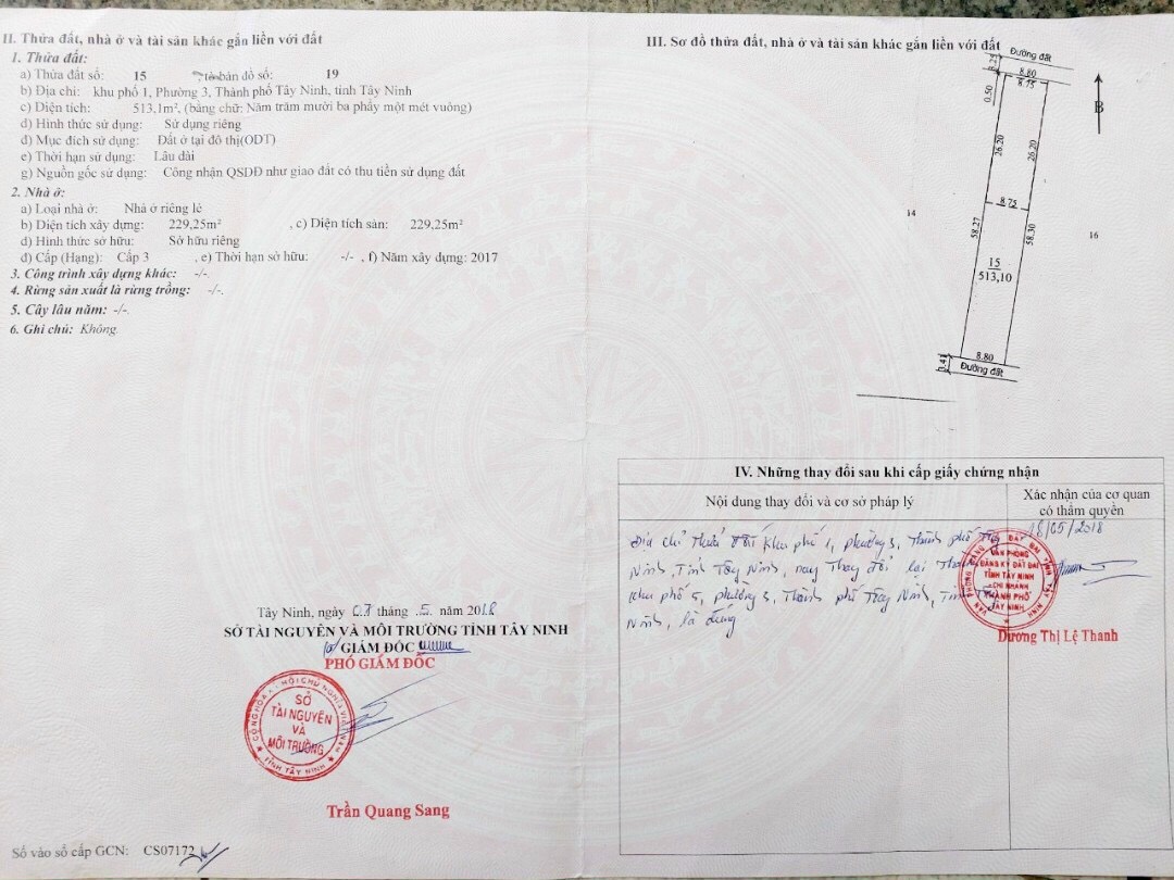 Bán nhà phường 3 tỉnh Tây Ninh