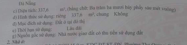Bán nhà phường Thọ Quang thành phố Đà Nẵng