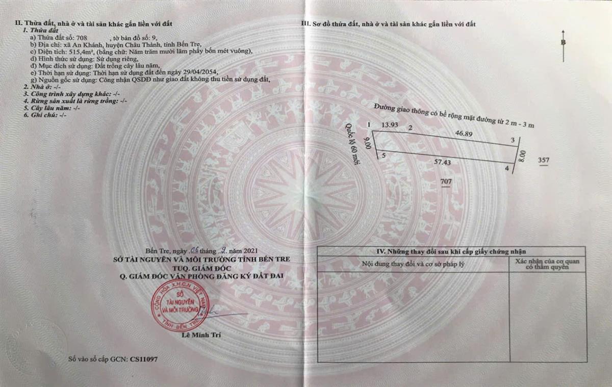 Bán nhà xã An Khánh tỉnh Bến Tre
