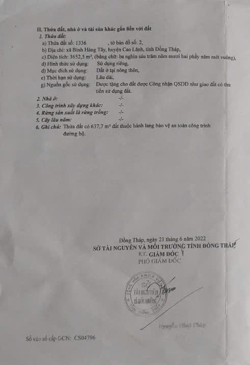 Bán nhà xã Bình Hàng Tây tỉnh Đồng Tháp