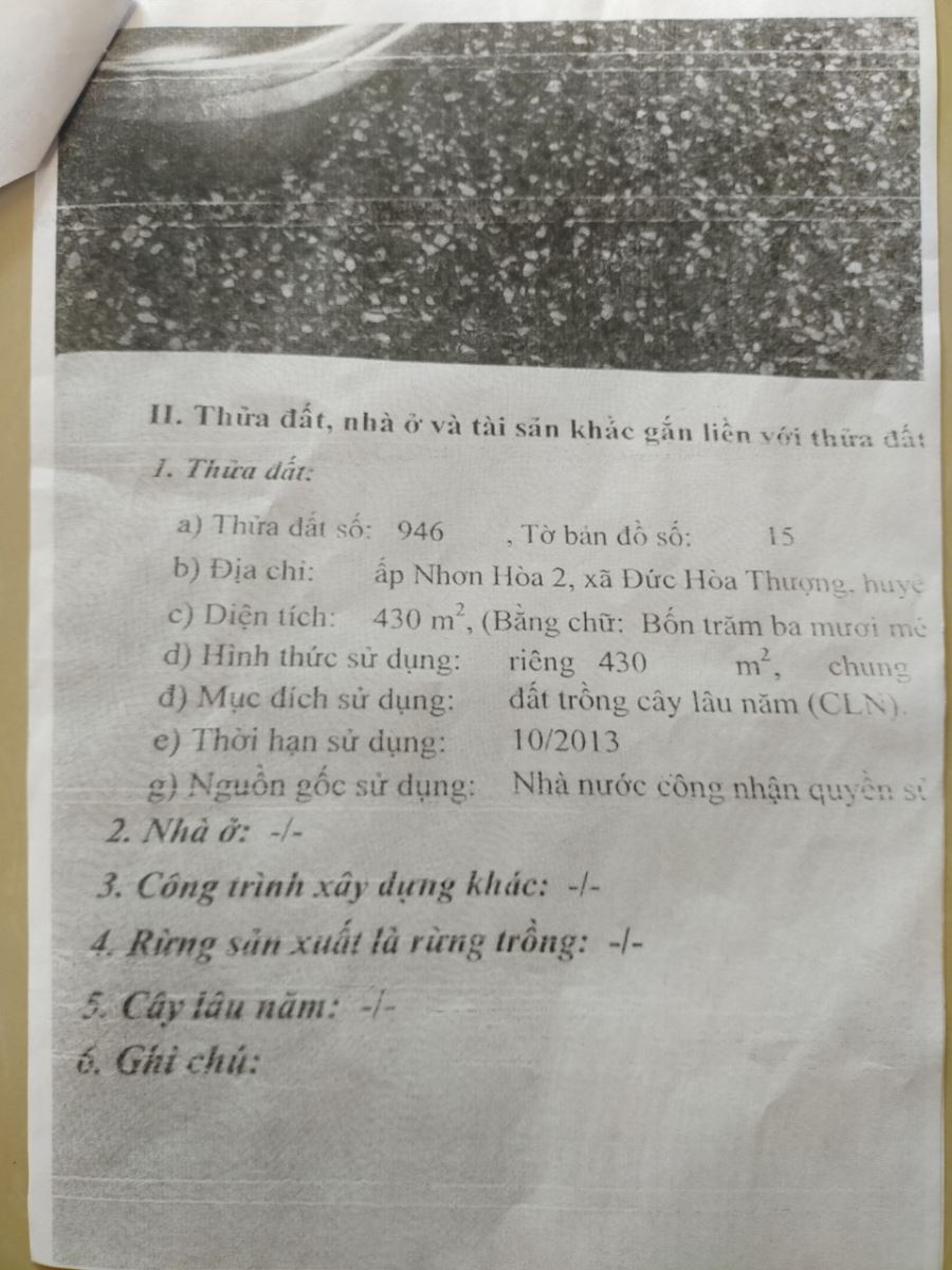 Bán nhà xã Đức Hòa Thượng tỉnh Long An
