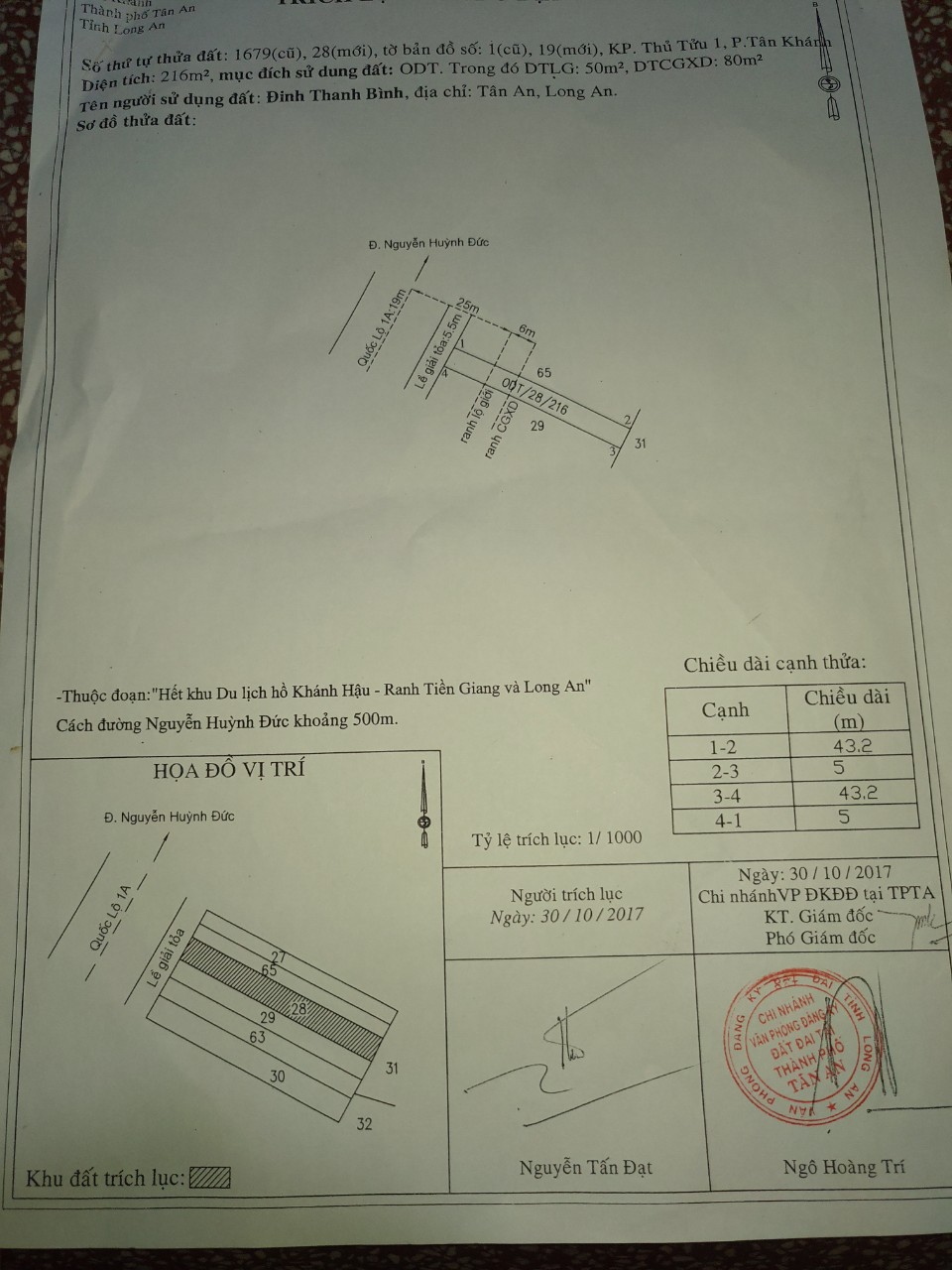 Bán nhà xã Khánh Hậu tỉnh Long An