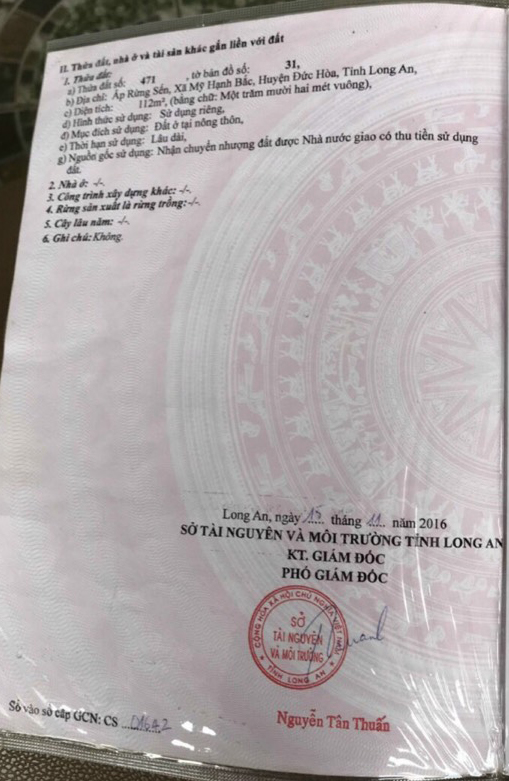 Bán nhà xã Mỹ Hạnh Bắc tỉnh Long An