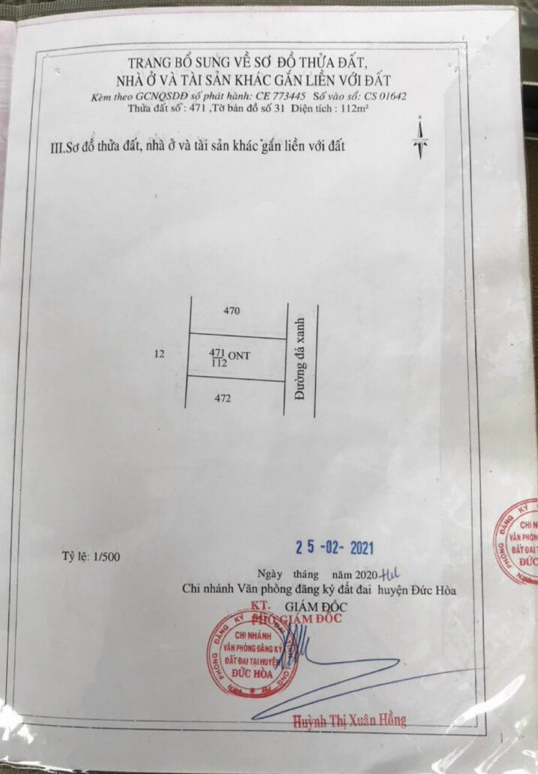 Bán nhà xã Mỹ Hạnh Bắc tỉnh Long An