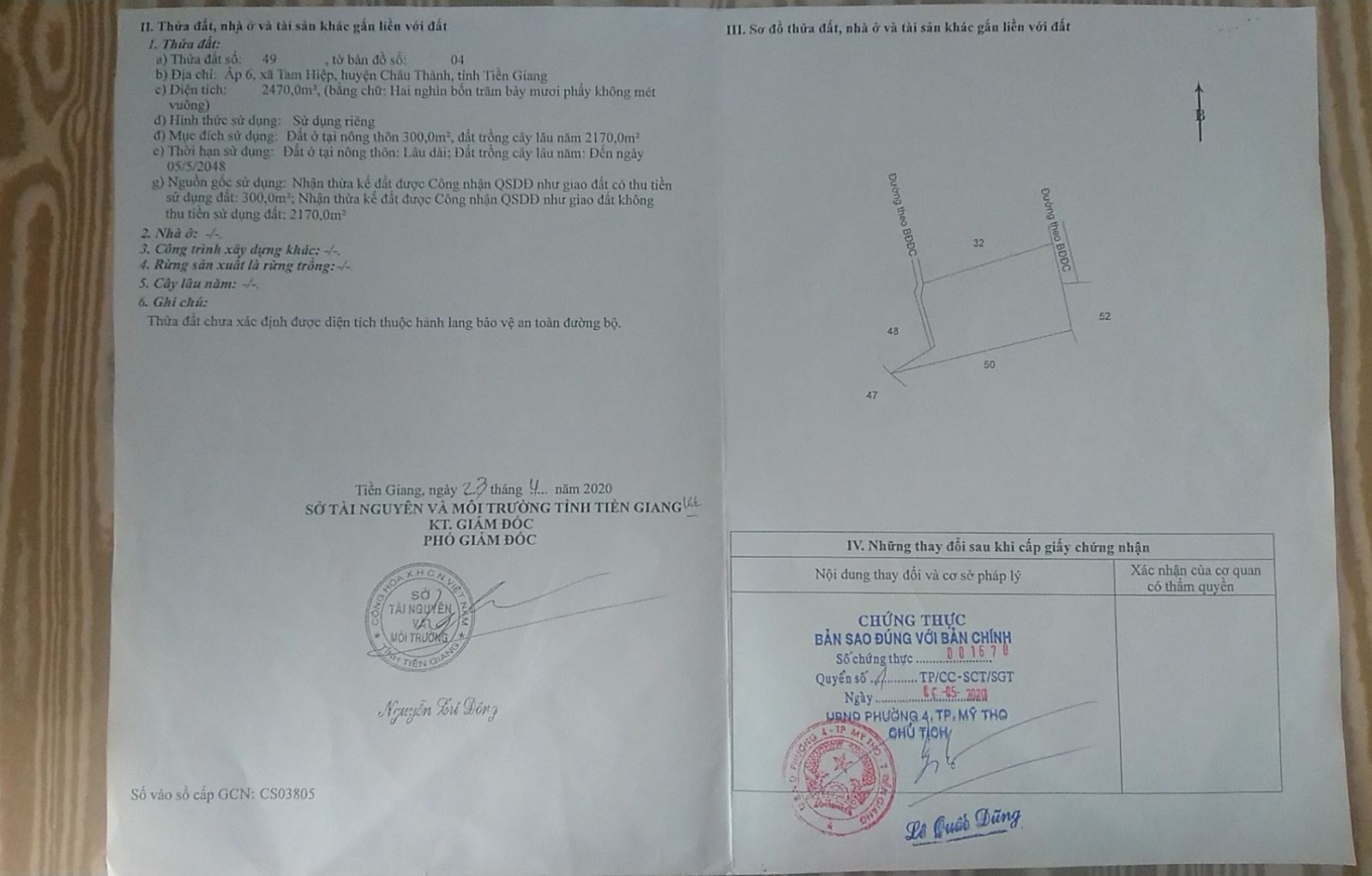 Bán nhà xã Tam Hiệp tỉnh Tiền Giang