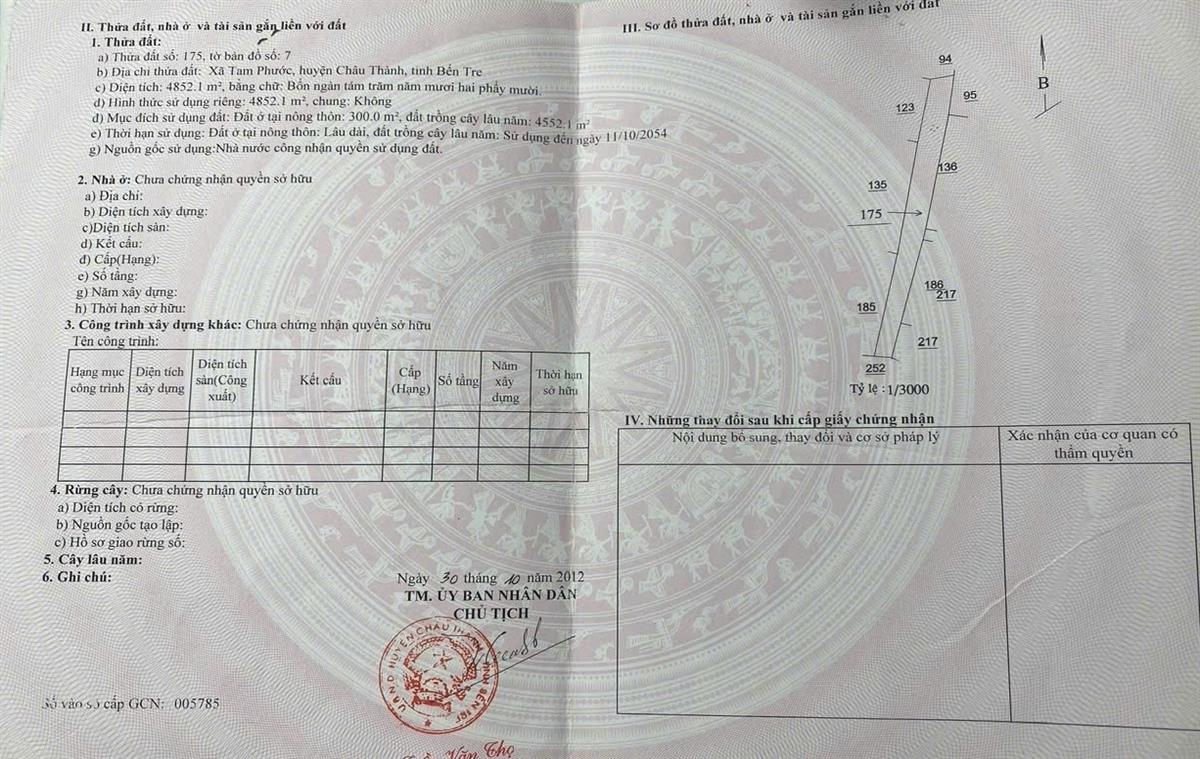Bán nhà xã Tam Phước tỉnh Bến Tre