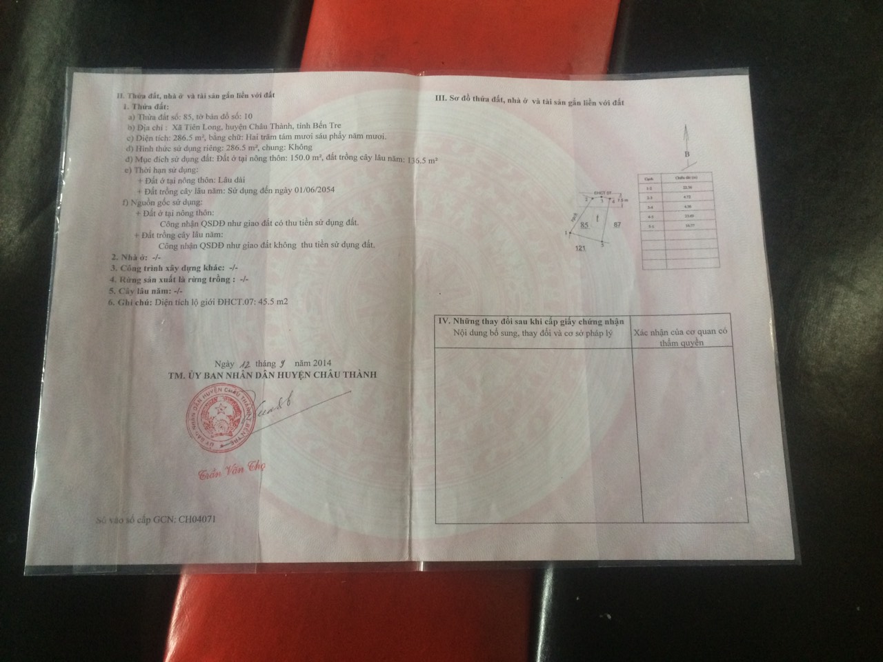 Bán nhà xã Tiên Long tỉnh Bến Tre